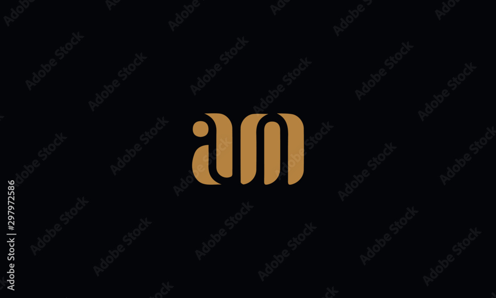 AM logo design template vector illustration minimal design AM logo design template vector illustration minimal design