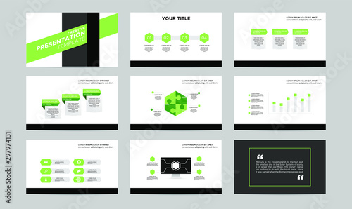 set green creative power point presentation template design template