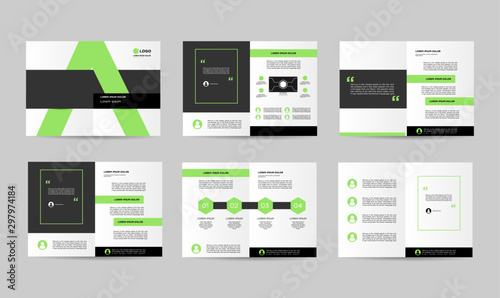 set green creative brochure template design template