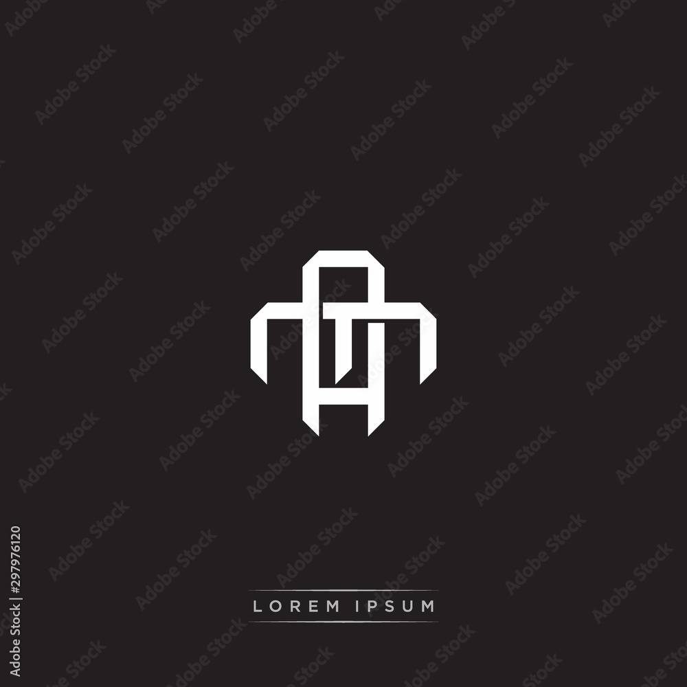 AM Initial letter overlapping interlock logo monogram line art style AM Initial letter overlapping interlock logo monogram line art style