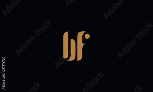 BF logo design template vector illustration minimal design