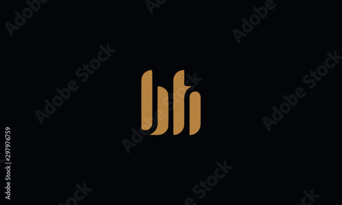 BH logo design template vector illustration minimal design