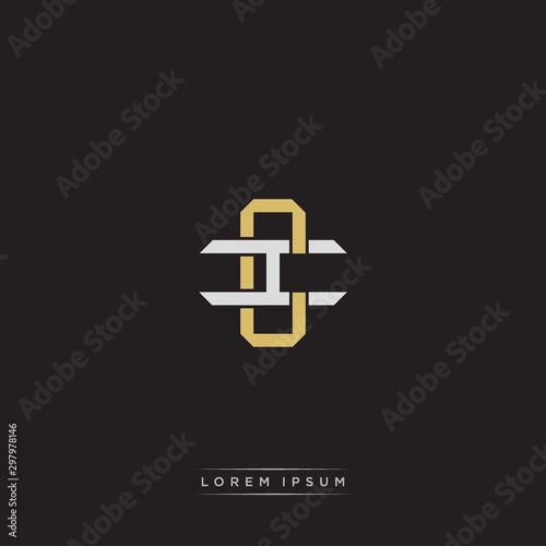 CI Initial letter overlapping interlock logo monogram line art style