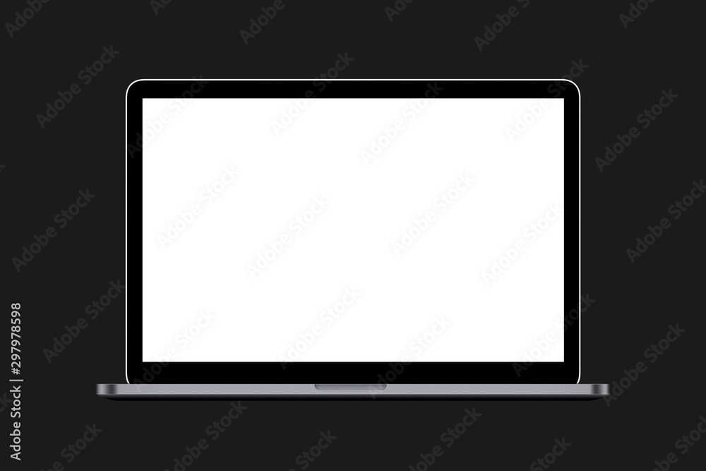 laptop with blank screen isolated on black background laptop with blank screen isolated on black background