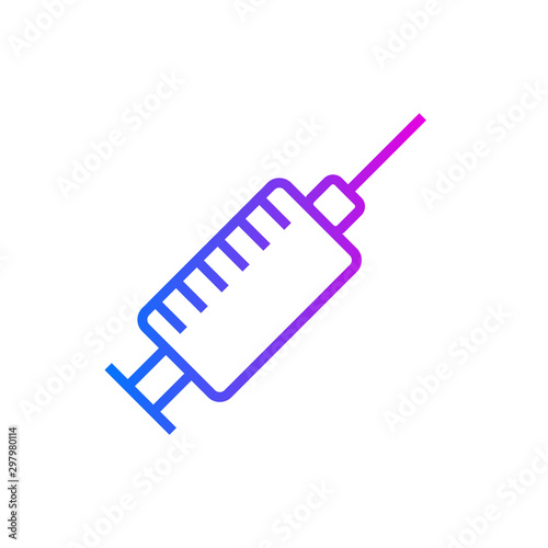 Syringe vector icon on whte background