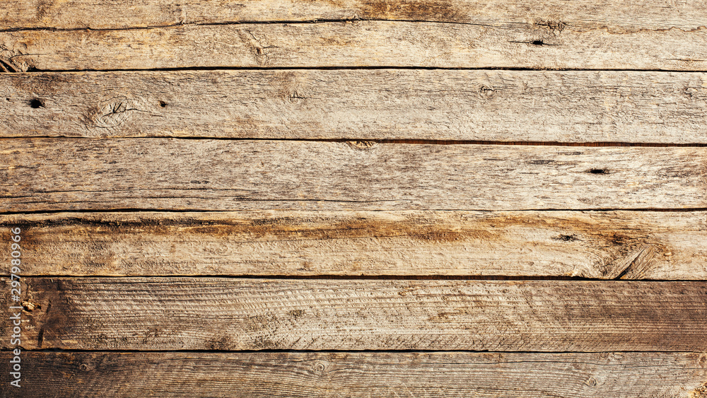 Fototapeta premium Wood texture. Background of old natural wood planks. Copy space.