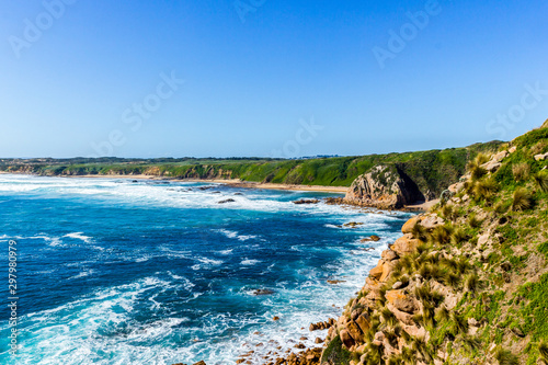 view from the pinnacles lookout, philip island, victoria, australia photo