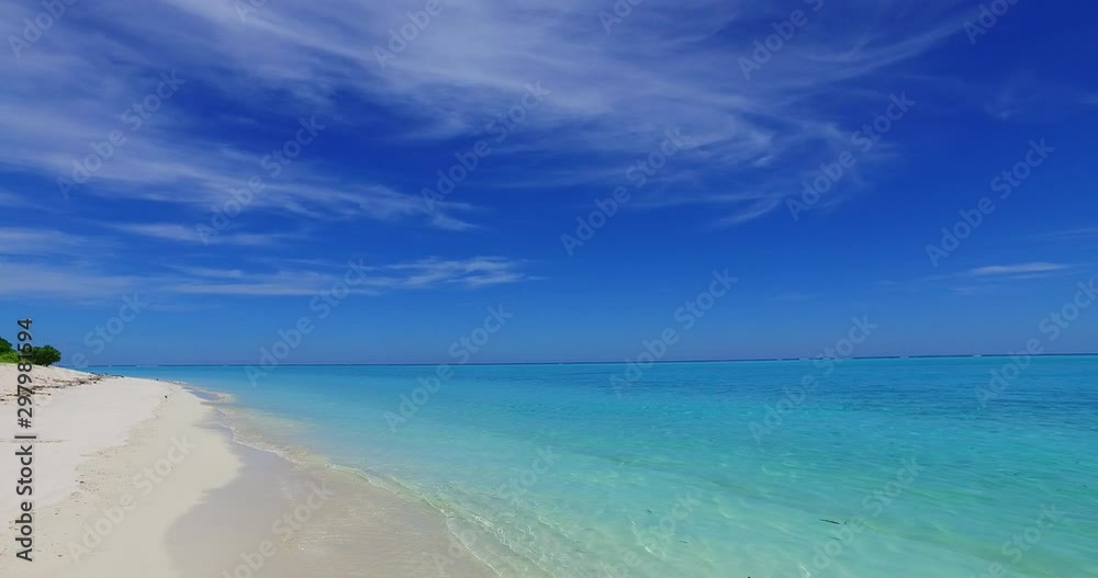 Beautiful sky with stunning clouds hanging over Atlantic ocean, view from the coastline of idyllic tropical island Beautiful sky with stunning clouds hanging over Atlantic ocean, view from the coastline of idyllic tropical island