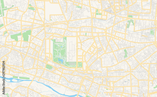 Printable street map of Tachikawa, Japan
