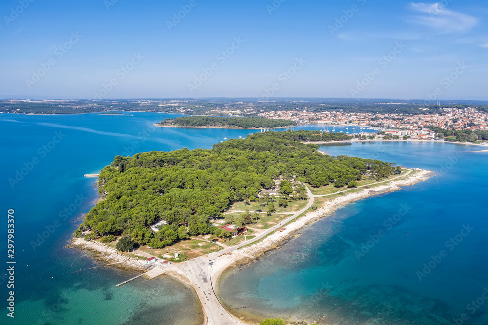An aerial view of Medulin, Istria, Croatia