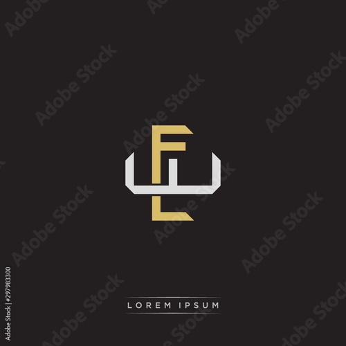 EW Initial letter overlapping interlock logo monogram line art style