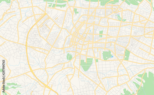 Printable street map of Miyakonojo  Japan