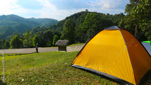 Camping in the Phra Wo mountain park Tak Province, Thailand