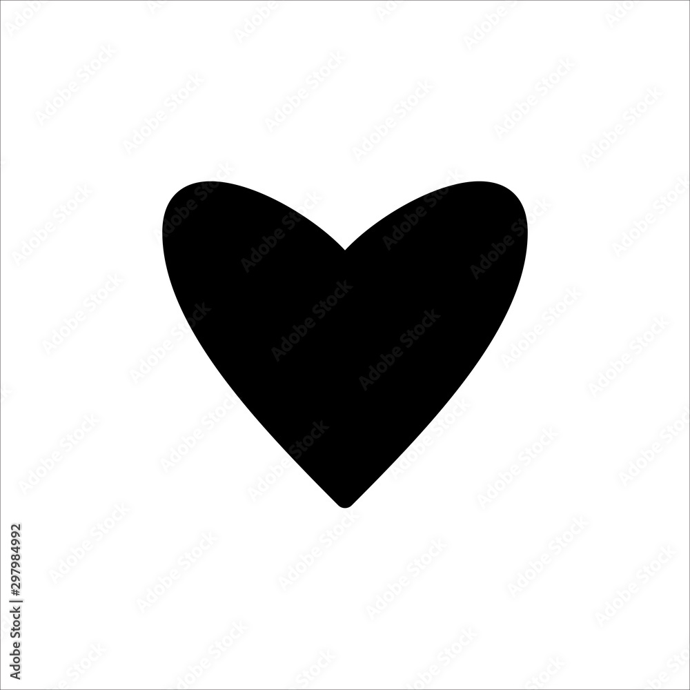 Heart vector icon. symbol of love in black color with trendy flat style icon for web site design, logo, app, UI isolated on white background Heart vector icon. symbol of love in black color with trendy flat style icon for web site design, logo, app, UI isolated on white background