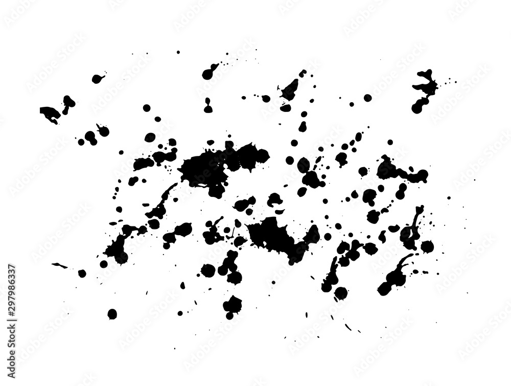 Ink spot background. Black spots on white background. Ink spot background. Black spots on white background.