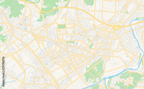 Printable street map of Toyokawa  Japan