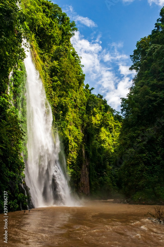One of Pagsanjan Falls  also known as Cavinti Falls or Magdapio Falls  Pagsanjan Gorge National Park  Laguna Province  Luzon island  Philippines. Location of some scenes of the movie Apocalypse now.