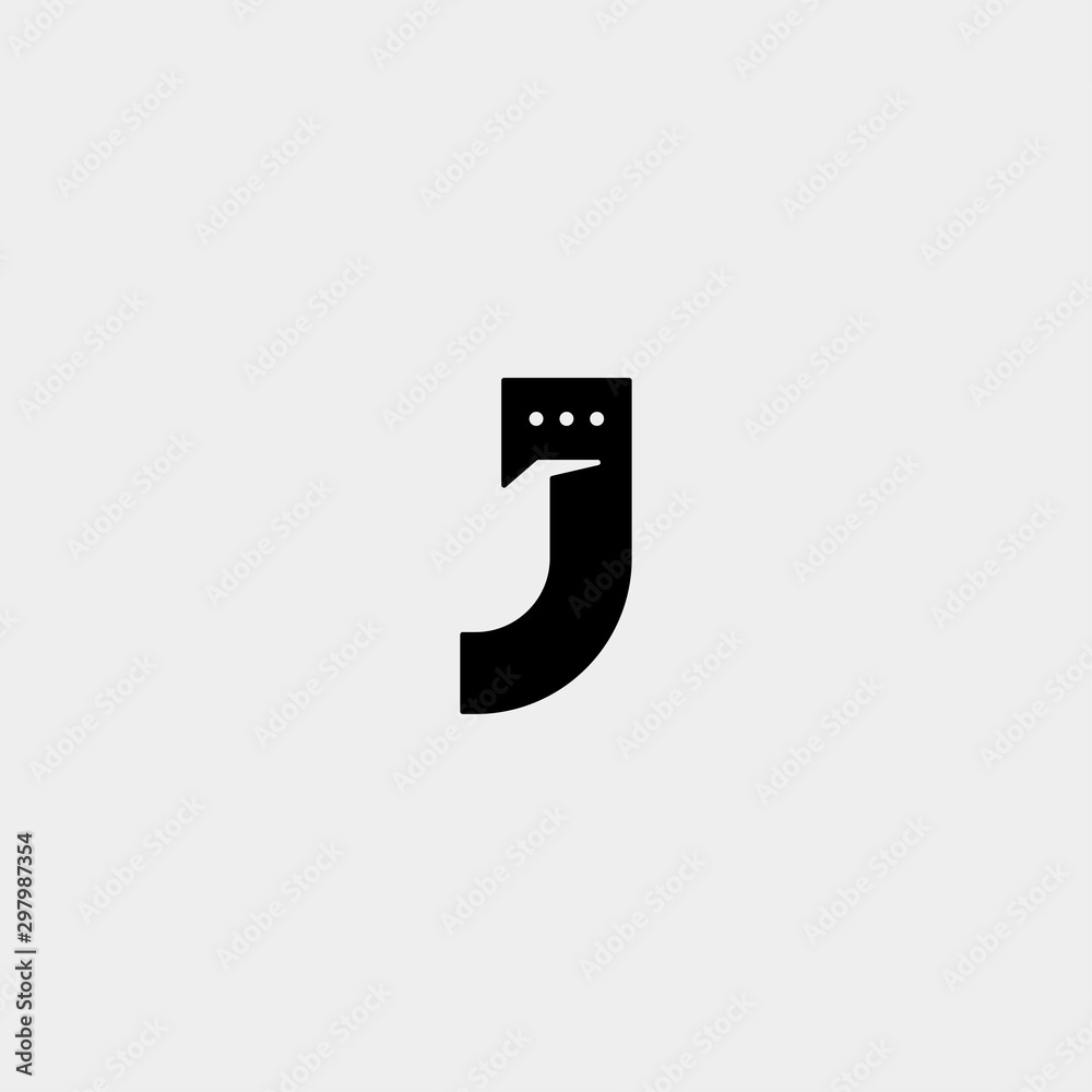 Letter J Chat Logo Template Vector Design Letter J Chat Logo Template Vector Design