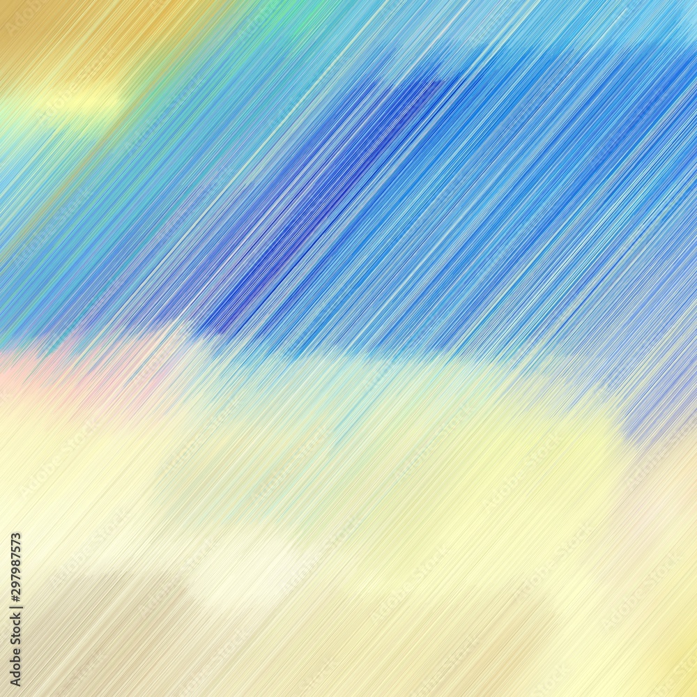 diagonal lines background or backdrop with tea green, corn flower blue and sky blue colors. dreamy digital abstract art. square graphic with strong color