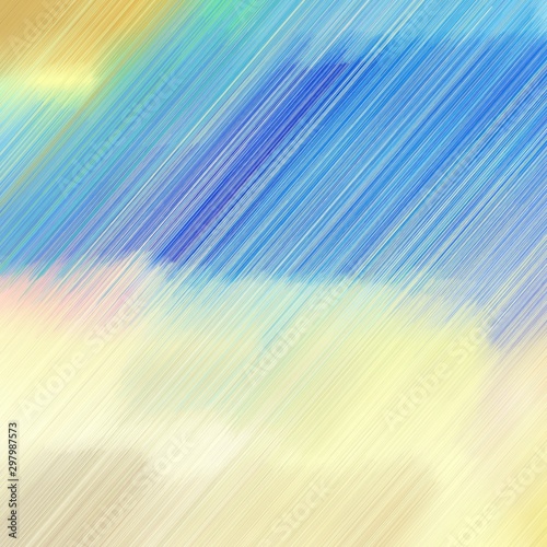 diagonal lines background or backdrop with tea green, corn flower blue and sky blue colors. dreamy digital abstract art. square graphic with strong color