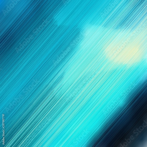 futuristic concept of diagonal motion speed lines with medium turquoise, pale turquoise and dark turquoise colors. good as background or backdrop wallpaper. square graphic with strong color