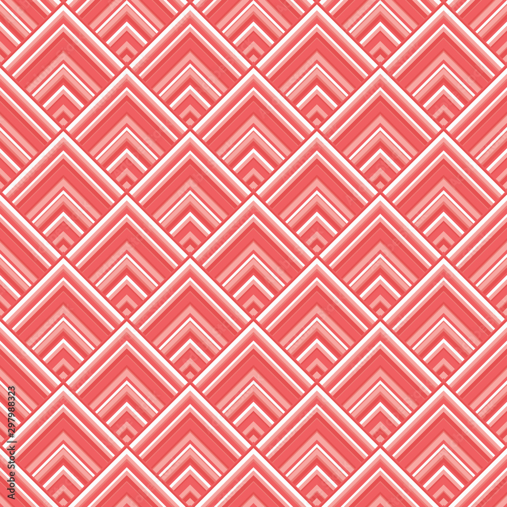 Seamless background for your designs. Modern ornament with red and pink rhombuses. Geometric abstract pattern Seamless background for your designs. Modern ornament with red and pink rhombuses. Geometric abstract pattern