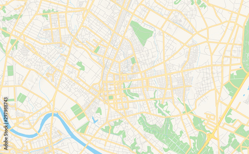 Printable street map of Hitachinaka, Japan