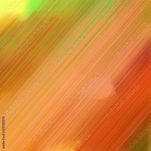 abstract concept of diagonal motion speed lines with bronze, peru and green yellow colors. good as background or backdrop wallpaper. square graphic with strong color