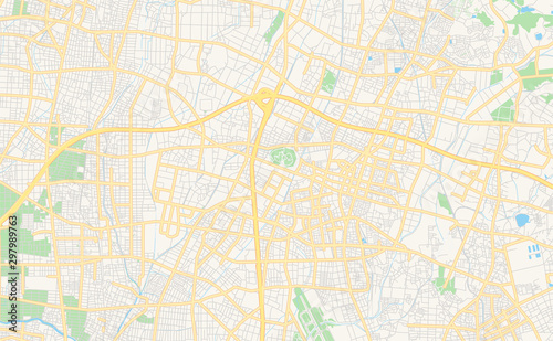 Printable street map of Komaki, Japan