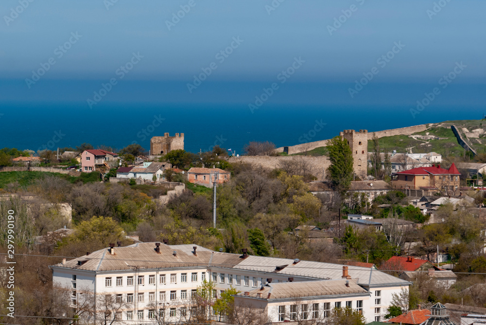 Crimea. Panorama of the city of Feodosia, from Mount Mithridates.
