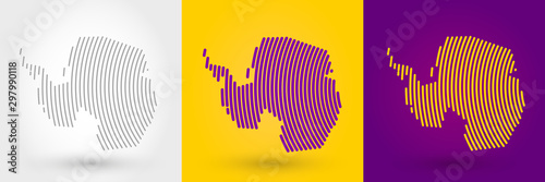 Striped map of Antarctica