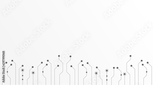 Abstract geometric Circuit connect lines and dots.Simple technology graphic background.Illustration Vector design Network technology and Connection concept.