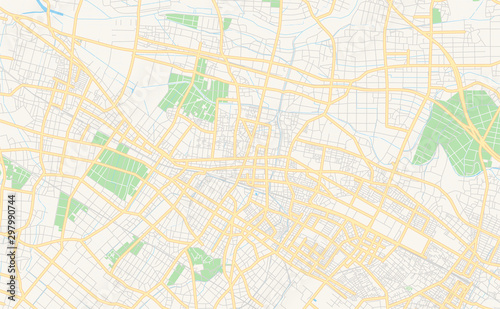 Printable street map of Fukaya  Japan