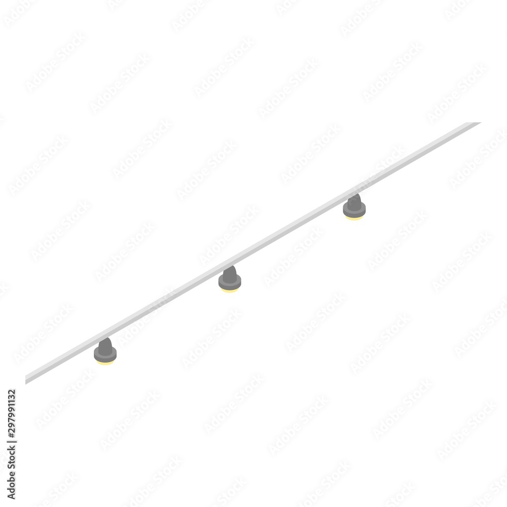 Bar of light lamps icon. Isometric of bar of light lamps vector icon for web design isolated on white background Bar of light lamps icon. Isometric of bar of light lamps vector icon for web design isolated on white background