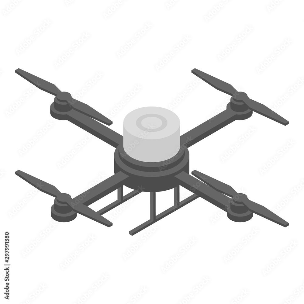 Drone icon. Isometric of drone vector icon for web design isolated on white background