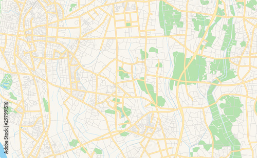 Printable street map of Koga  Japan