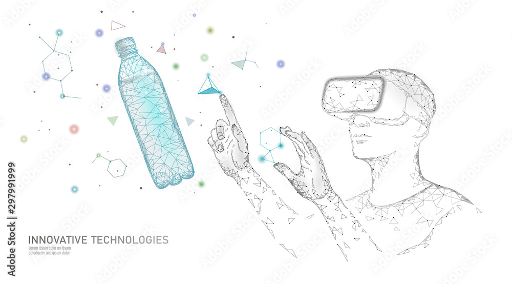Water bottle quality test science engineering concept. Lab control