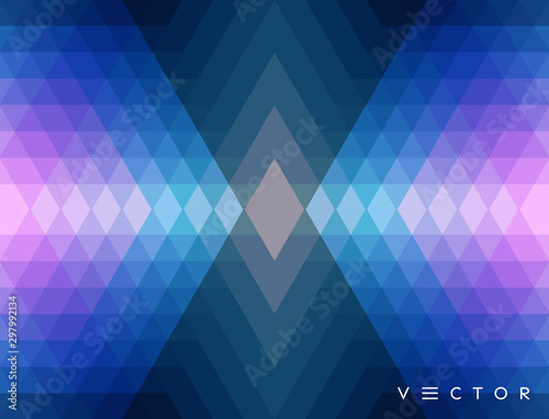 Abstract geometrical background. Polygonal pattern with color triangles. 3d vector illustration for advertising, marketing and presentation.