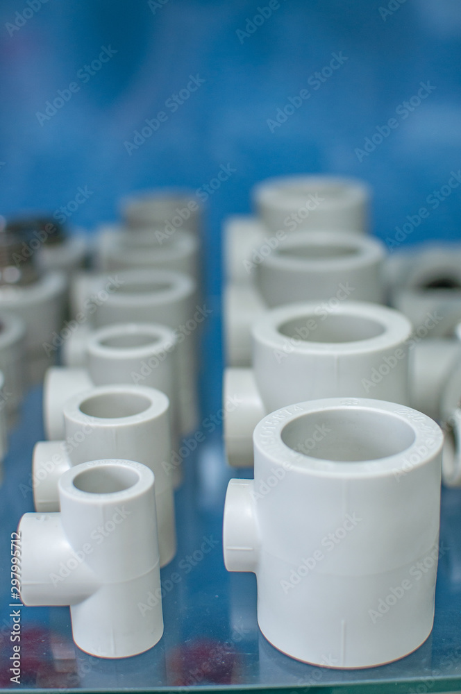 Various fittings and connections for plastic water pipes Various fittings and connections for plastic water pipes