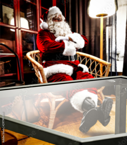 Santa Claus and free space for your decoration 
