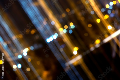 Colorful light circles in blur. Blurred background with light circles.