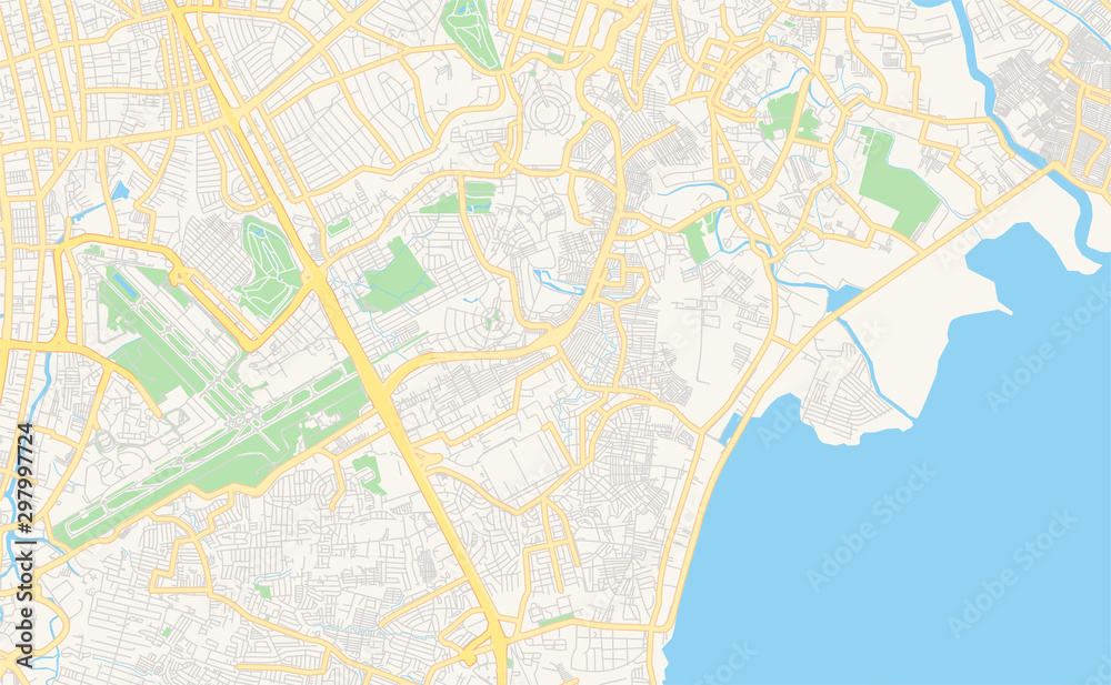 Printable street map of Taguig, Philippines