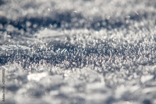 detail of frozen snow flakes © vojta