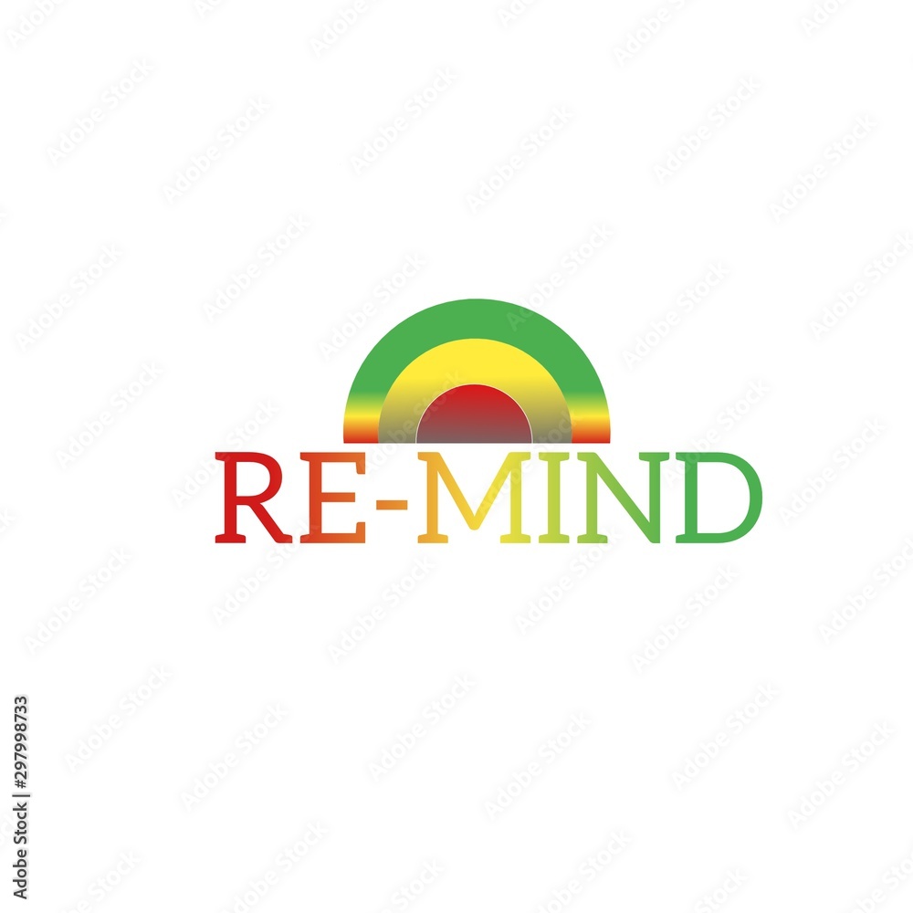 Fototapeta premium logo with text RE-MIND