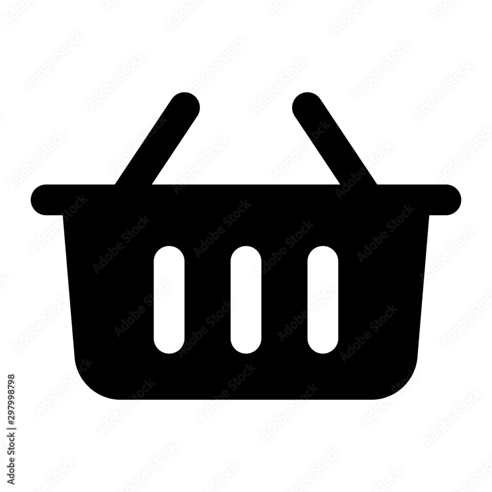 Shopping Basket Glyph Icon Vector Shopping Basket Glyph Icon Vector