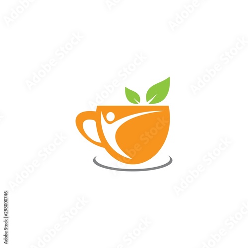 Healthy drink logo template vector icon