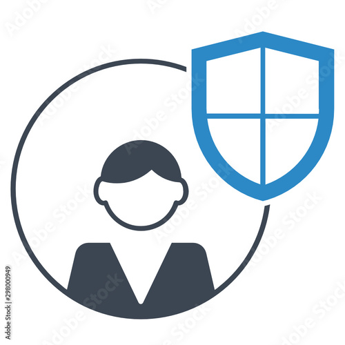 Individual entrepreneur life insurance policy vector icon design