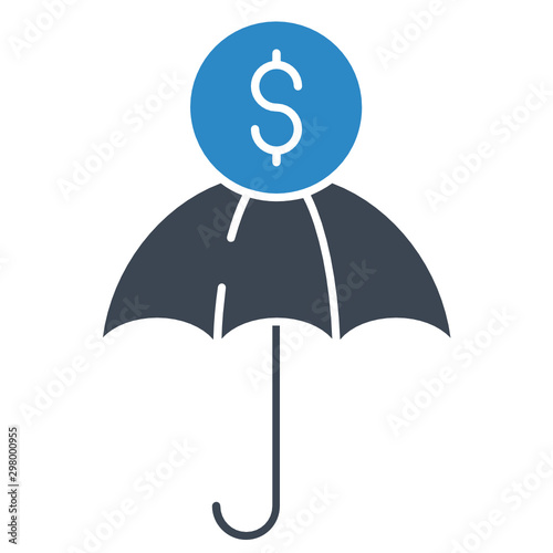 Loan defaulter concept, credit insurance vector Risk icon concept