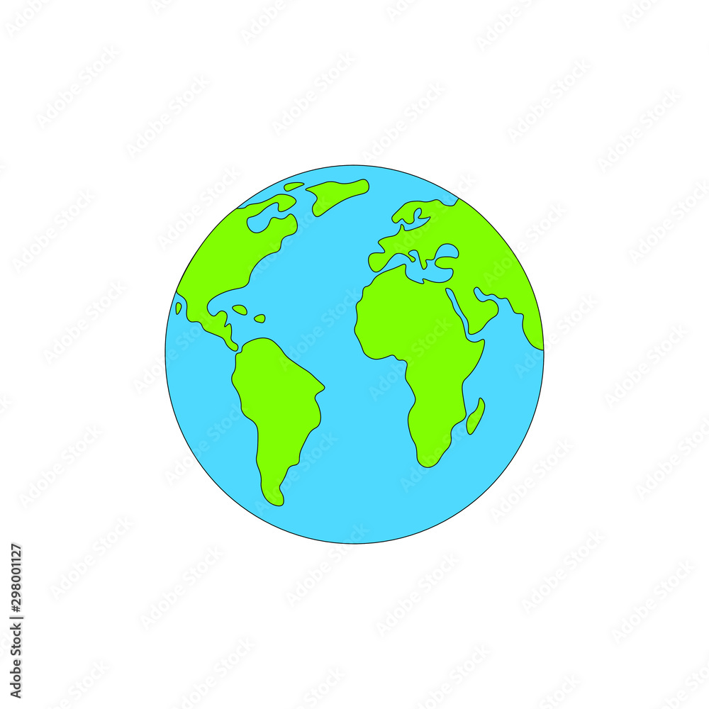 World symbol. Isolated vector illustration.