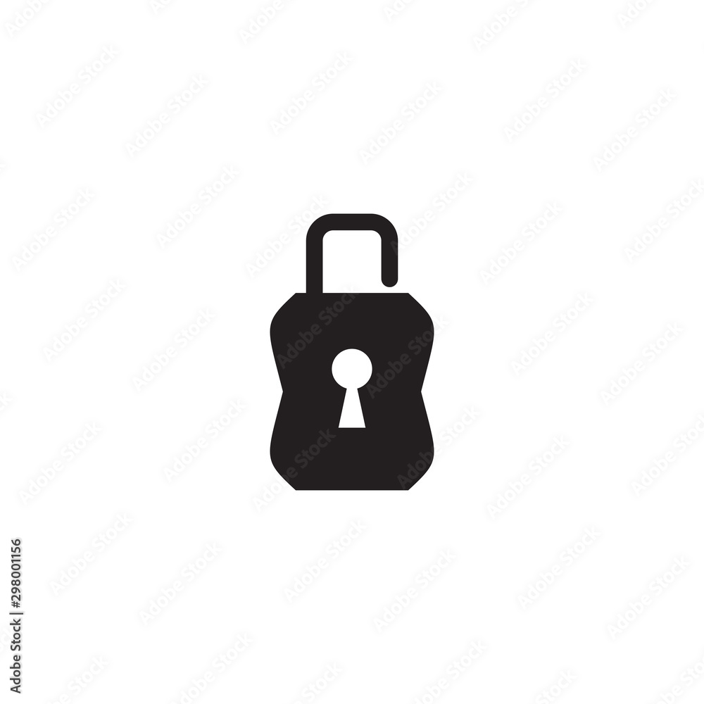 Padlock icon logo design vector illustration template Padlock icon logo design vector illustration template